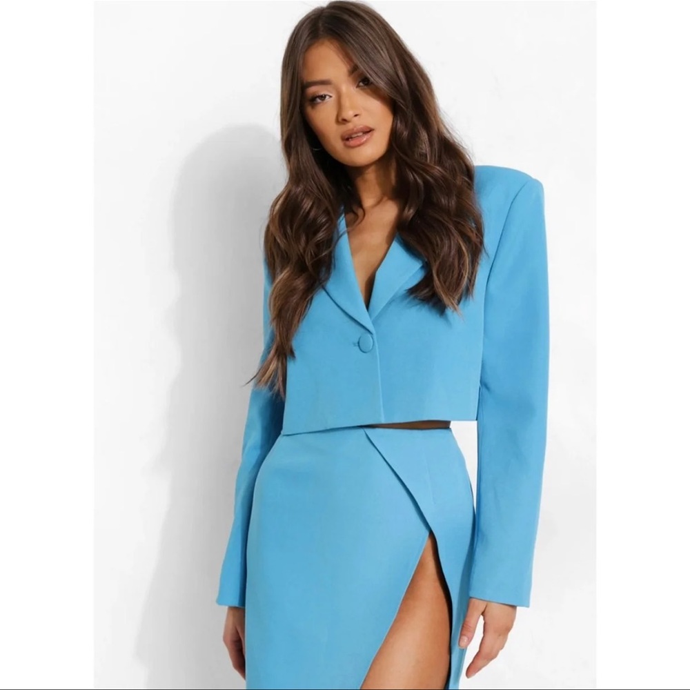Boohoo Cropped Blazer